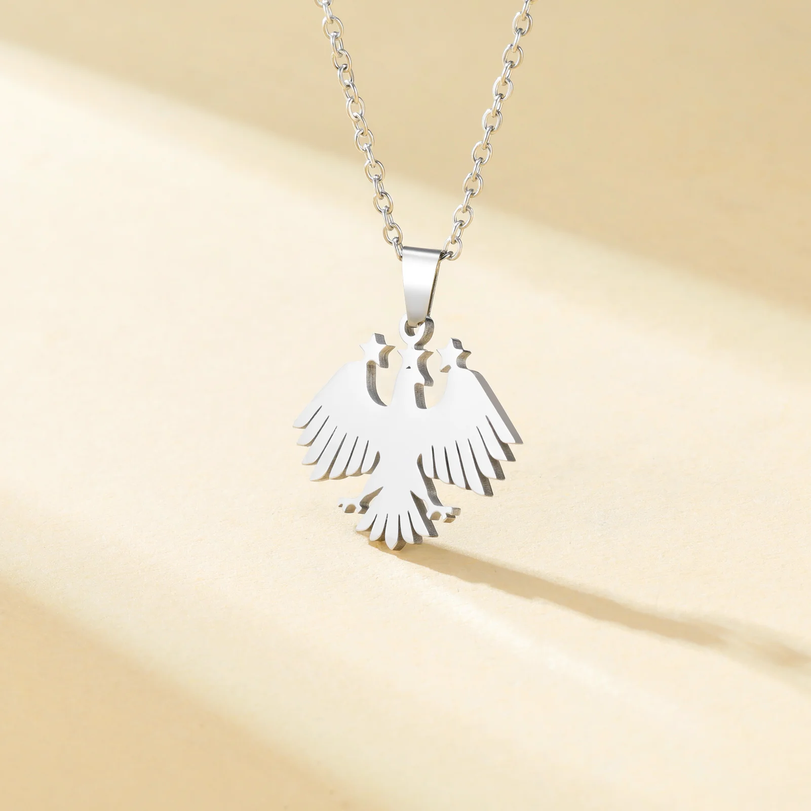 Stainless Steel Syria Eagle Hawk Pendant Necklace for Women Men Syrian National Emblem Jewelry Necklace Gift 2026 Wholesale view 5