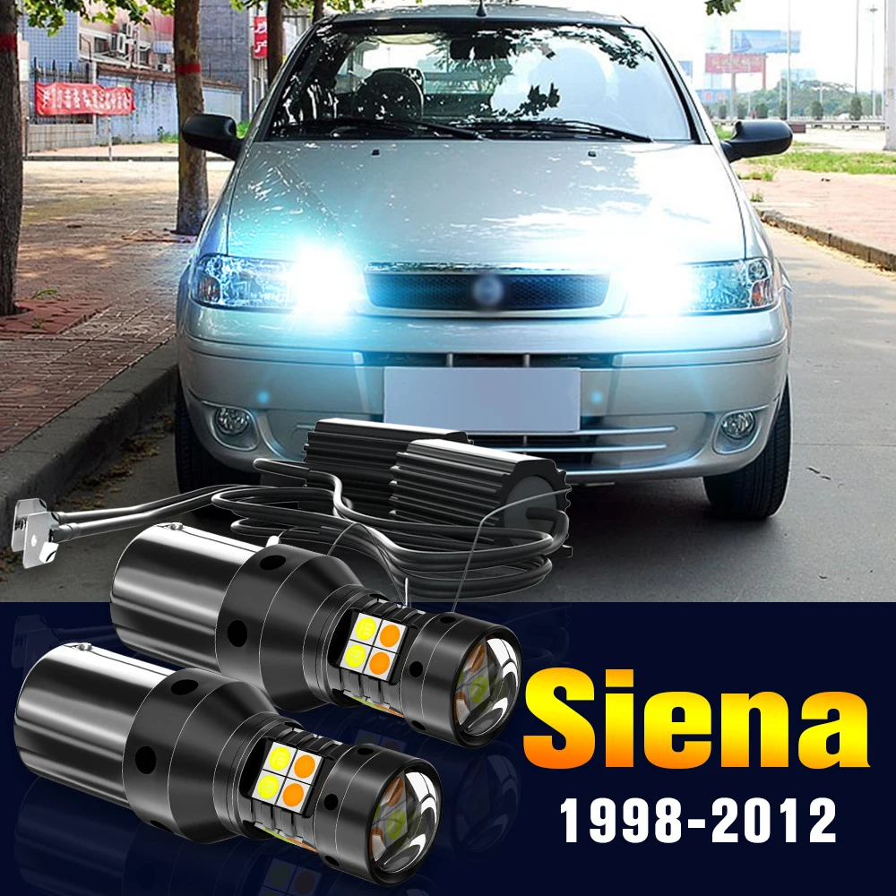 

2pcs LED Dual Mode Turn Signal+Daytime Running Light DRL Lamp For Fiat Siena 1998-2012 2005 2006 2007 2008 2009 2010 Accessories
