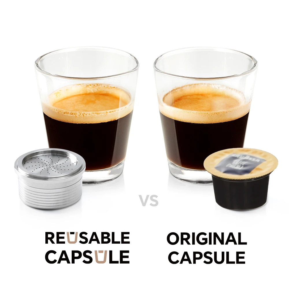 icafilas Refillable Coffee Capsulas Pod For Lavazza Piont Ep Mini capsule Stainless Steel Coffee Filter Capsule Cup Coffee Maker