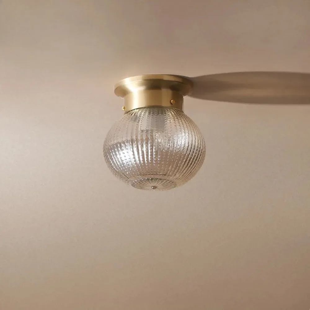 American Copper LED Ceiling Light Fixtures Kitchen Hallway Balcony Porch Modern Simple Ceiling Lamps