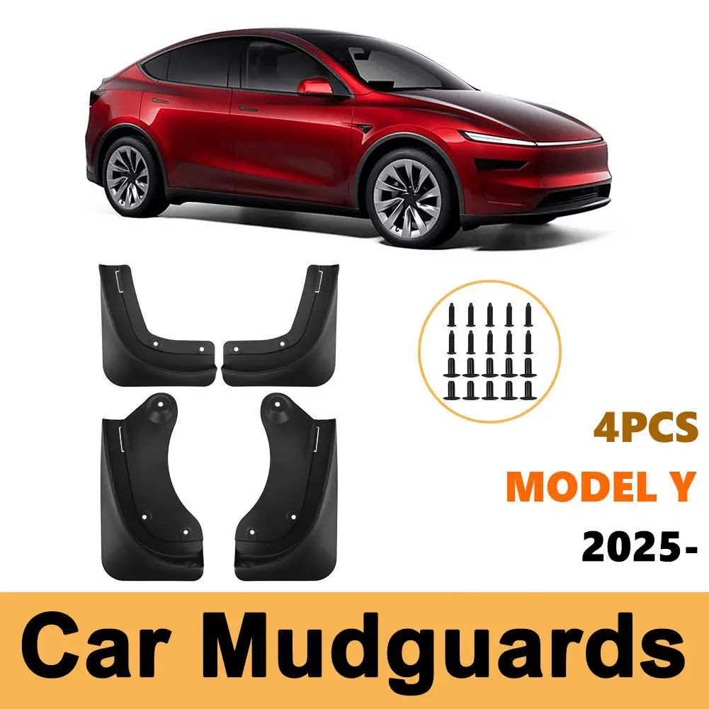 Tesla Model Y Juniper 2025 용 머드 플랩 스플래시 가드 전면 후면 머드 가드 안티 스노우 안티 샌드 카 펜더 자동차 액세서리 썸네일 3