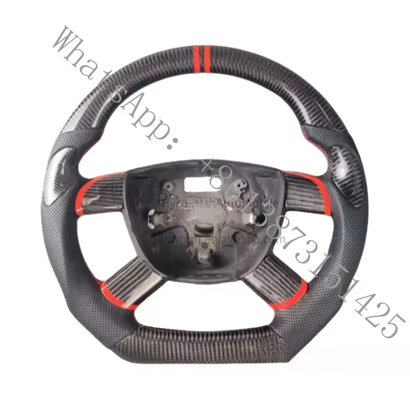 Suitable high-quality auto upgrades, advanced perforated carbon fiber leather car steering wheel