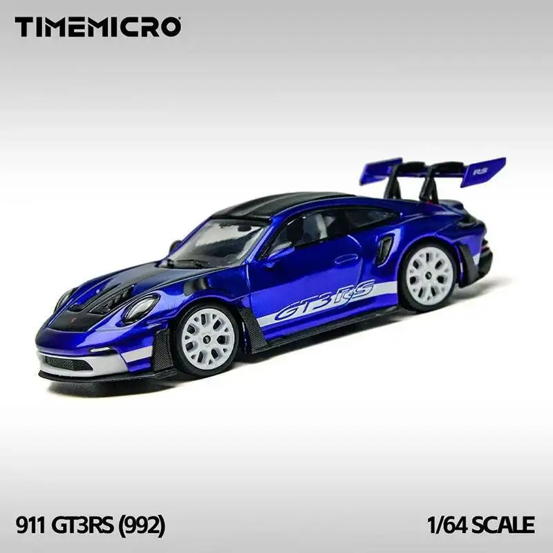 

PreSale Time Micro 1:64 San Marino Blue 911 GT3 RS Diecast Diorama Car Model Collection Toys TM
