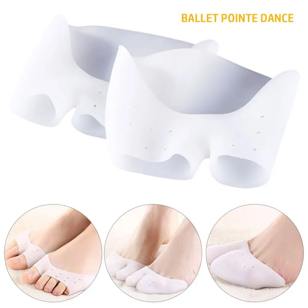 A Pair Silicone Gel Toe Breathable Ballet Dance Shoes Pads Foot Care Protector Super Soft Protection Sleeve Kids Shoes for Girl