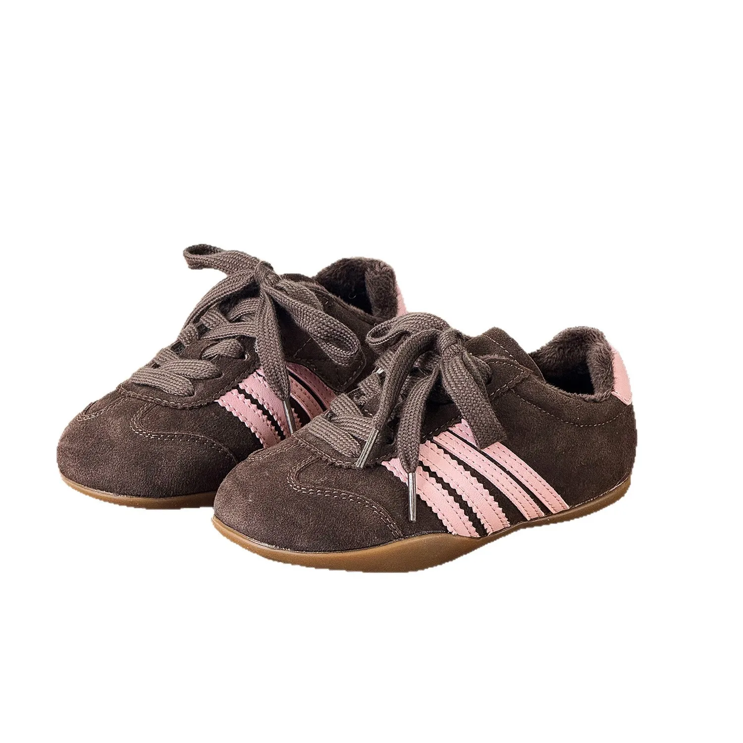 

Winter New Children's Boys Girls All-match Leopard Print Plus Velvet Training Shoes Kids Toddler Warm Casual Sports Shoes