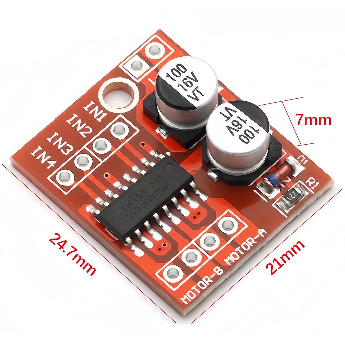 L298N DC Motor Driver Module PWM Speed Dual H Bridge Stepper Motor Smart Car Robot Breadboard Peltier High Power for Arduino