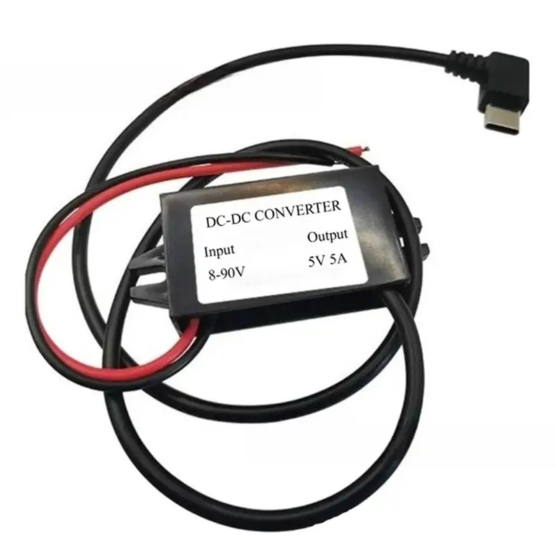ABBP-8-90V To 5V 5A 25W DC Buck Converter With Type-C & Micro USB For Efficient Charging