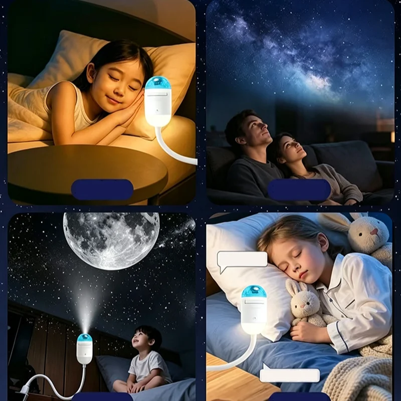 3-in-1 USB Starry Night Light Second Generation Diamond Voice Controlled Projection Light Wireless Clear Atmosphere Light 2026