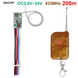 433mhz Wireless RF Remote Control DC 3.6V 5V 9V 12V 24V 1CH Mini Relay Switch LED Lamp Controller Micro Receiver Transmitter DIY
