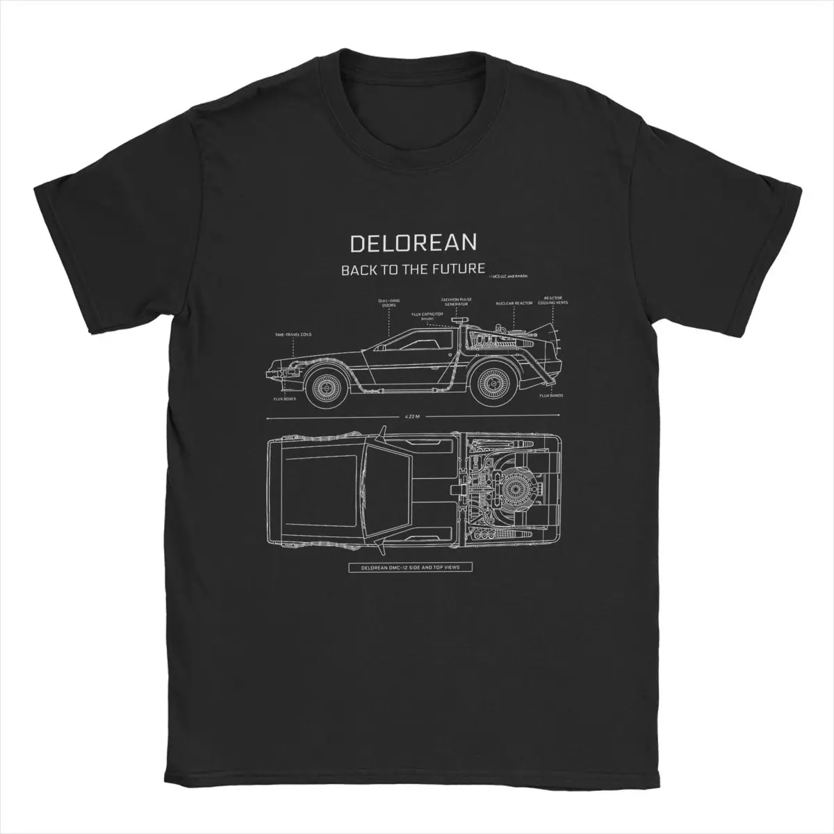 DeLorean Time Machine Back To The Future Men's T Shirts Humorous Tee Shirt Short Sleeve O Neck T-Shirt Cotton Gift Idea Clothes