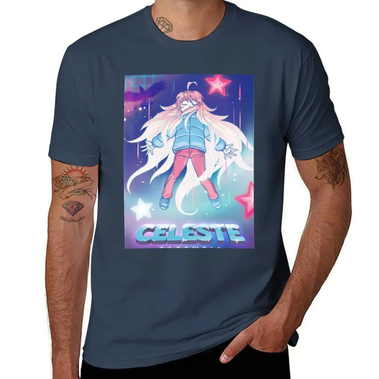 

game Farewell character jam T-Shirt Urban Style Casual Short Sleeve Top