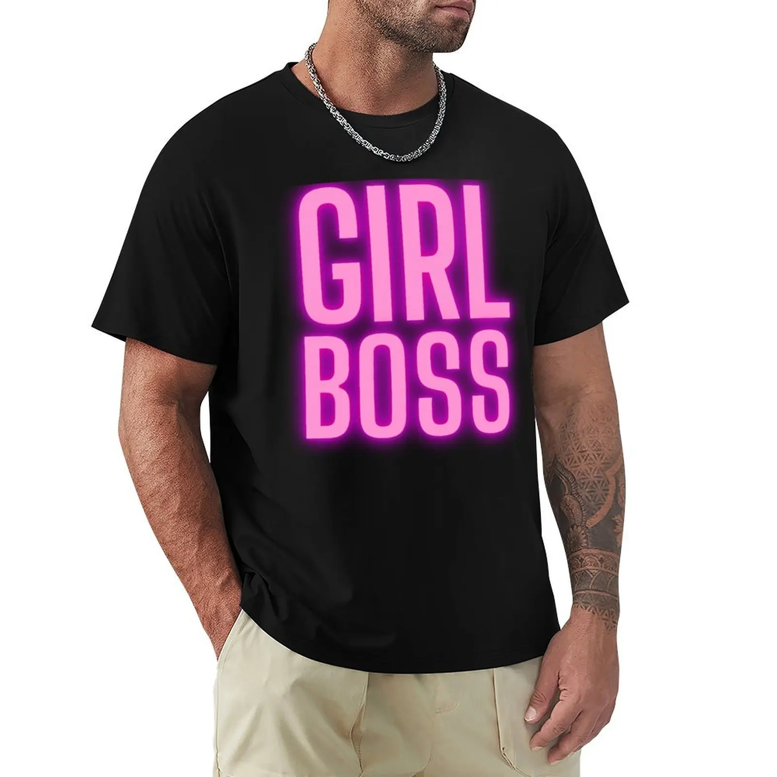 Girl Boss T-Shirt summer shirt customs funny gifts anime t shirts slim fit t shirts for men