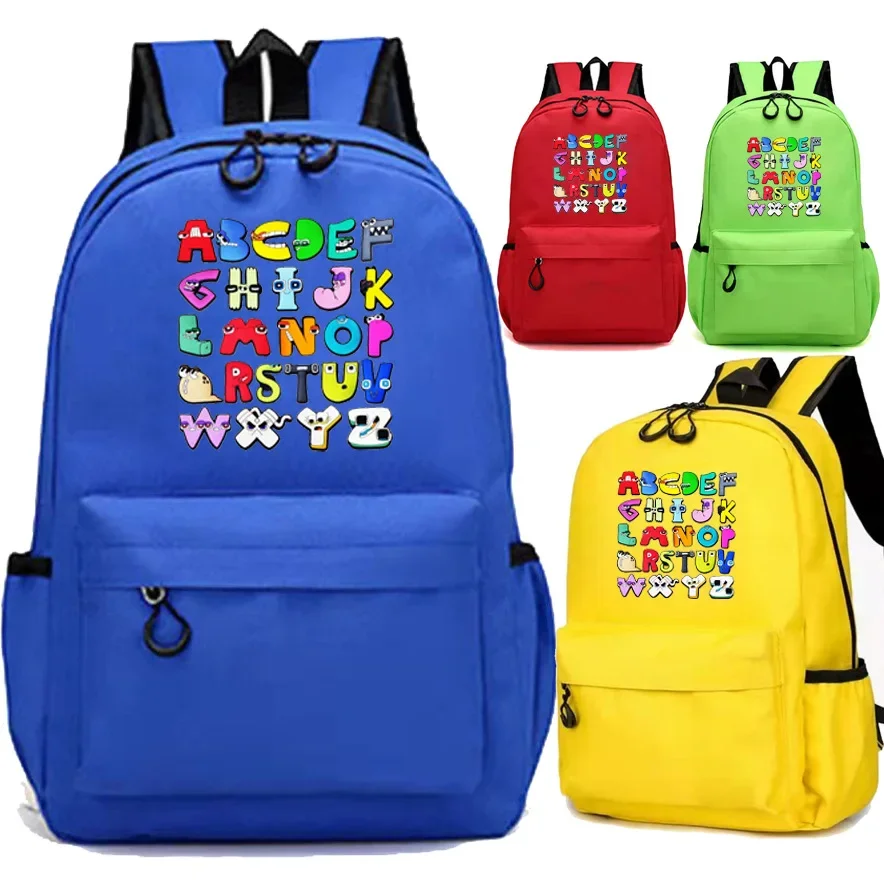 

Alphabet Lore Letter Legend Game Elementary and Middle School Students Schoolbag Backpack Children's Cartoon School Bag Mochila