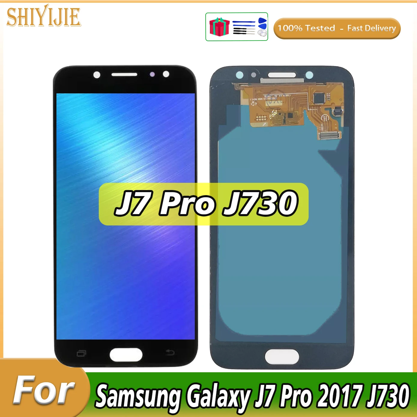 

ЖК-дисплей для Samsung Galaxy J7 Pro 2017 J730 J730F, ЖК-дисплей, сенсорный экран, запасные части, дигитайзер в сборе