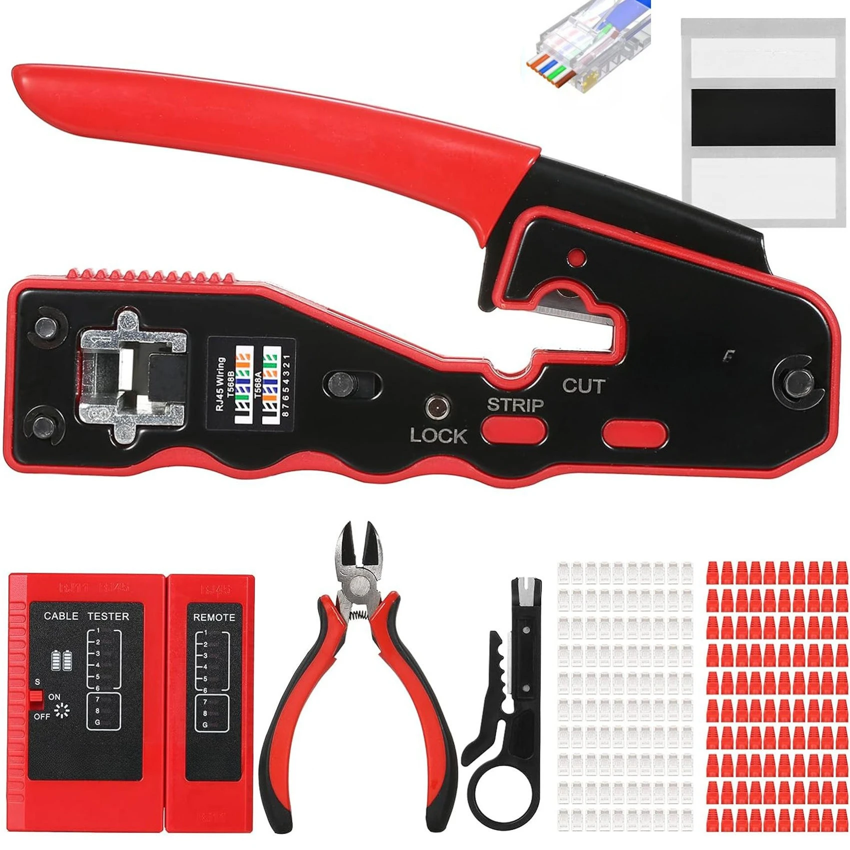 Network pliers Network pliers Crimping terminal pressure Professional super five six or seven desktop convenient through-hole