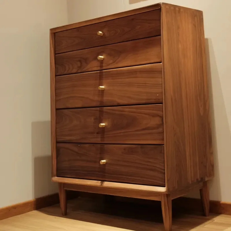 Factory direct sales solid wood five-drawer locker modern luxury design environmentally friendly and durable living room