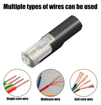 10-50Pcs 1-Way Quick Connection Cable Connector - No Soldering, Single Wire, with Locking Plug-In Type, Easy and Quick Wiring