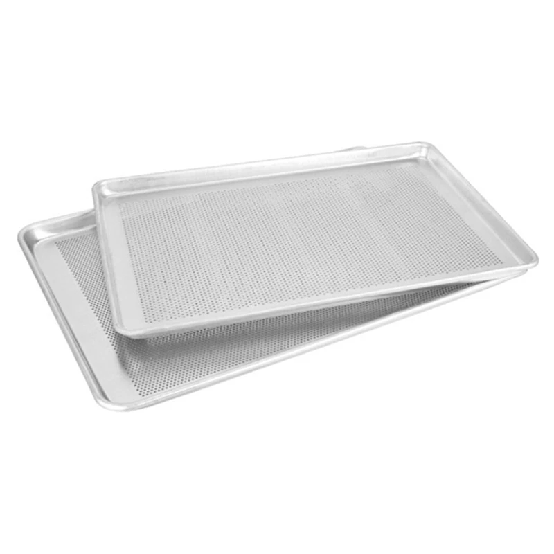 Kitchen Baking Tray Eco-Friendly Non-Stick Perforate Heat Resistant Aluminum Alloy Baking Food Tray B Durable