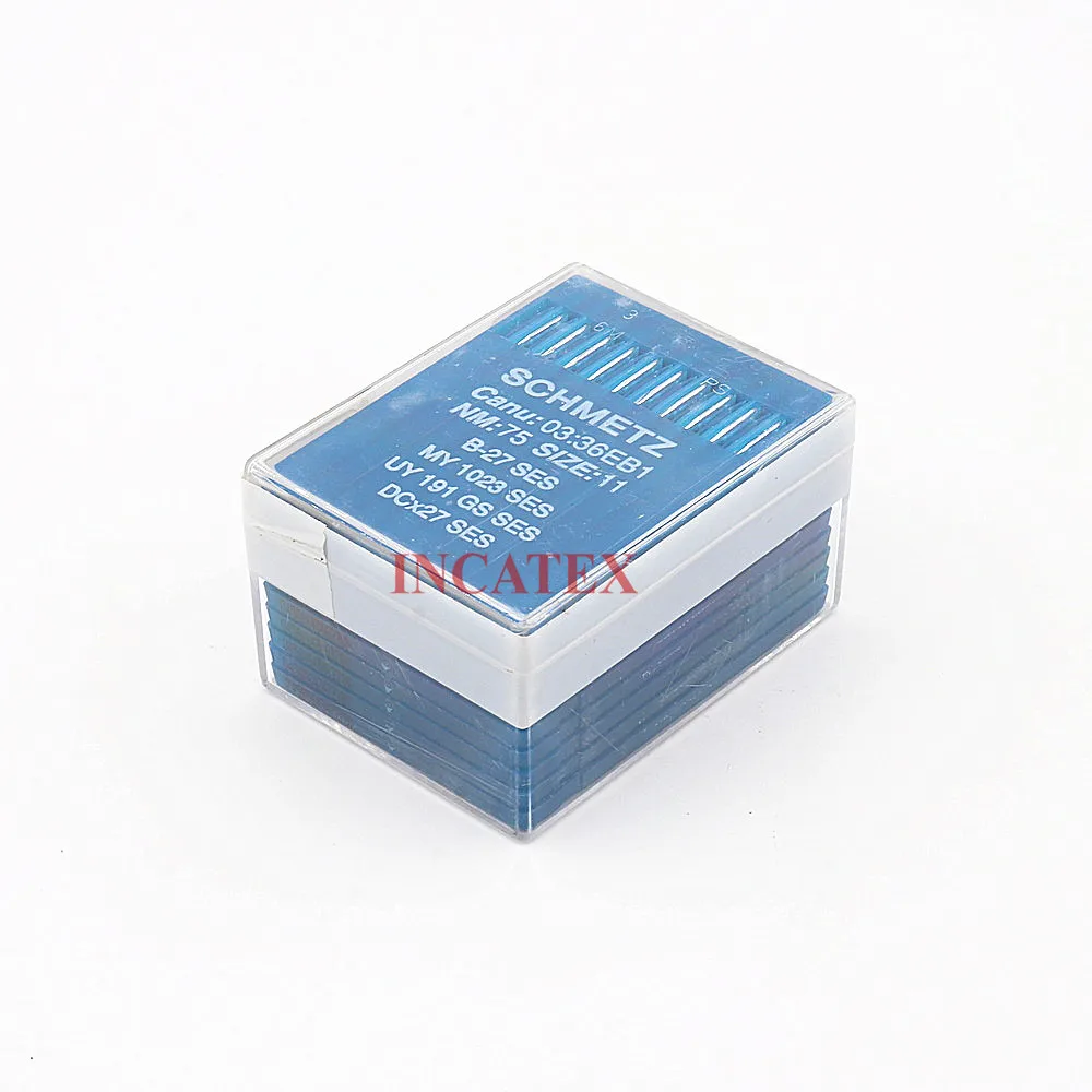 100 Pcs Genuine Schmetz Sewing Needle B-27 SES MY 1023 SES UY 191 GS SES DCx27 SES 70/10 75/11 For Industrial Sewing Machine