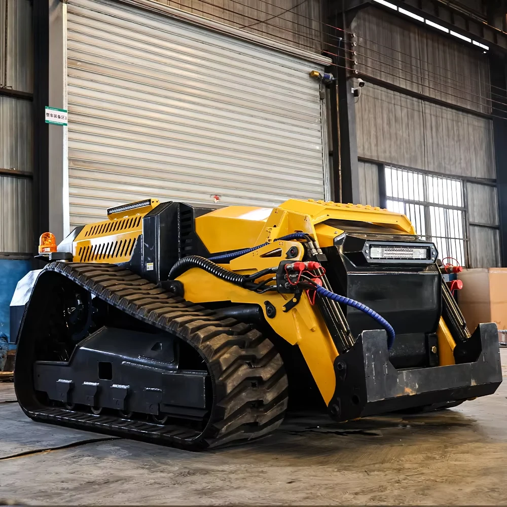 75HP Remote Control Tracked Forestry Mulcher Robot 150m Range Crawler Mower For All Terrain Vegetation Management