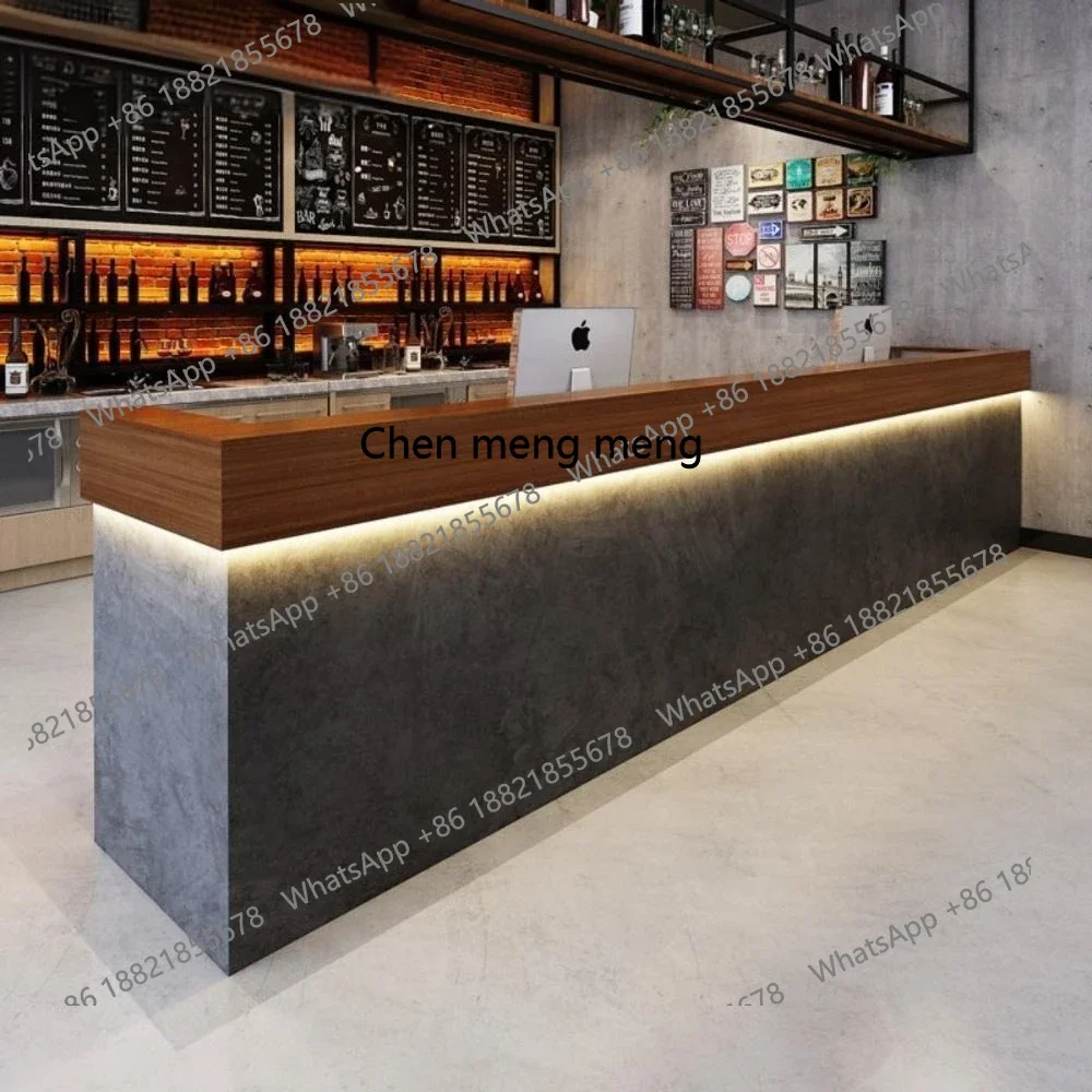 X Barber Shop, Bar Table Coffee Shop, Reception, Vintage Cashier, Corner Counter Cement Ash