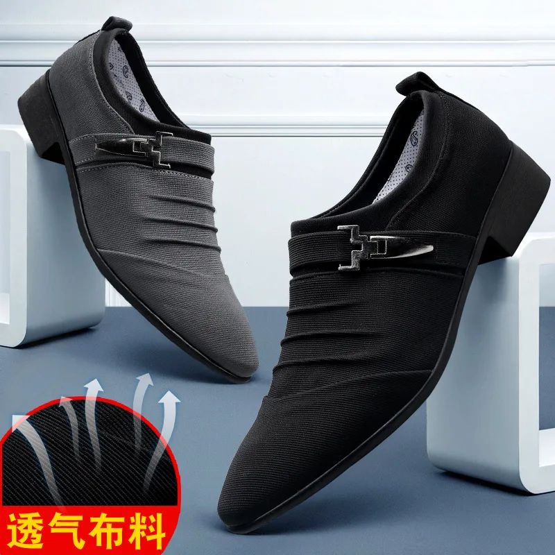 2024 Men Shoes Spring New Fashion All-Match Canvas Shoes Male Large Size Breathable Footwear Casual Business Shoe