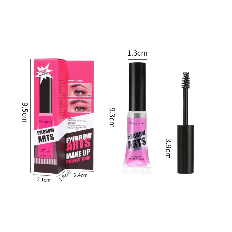 Gel à sourcils Transparent imperméable et résistant à la sueur, crème coiffante tridimensionnelle longue durée et sans perte