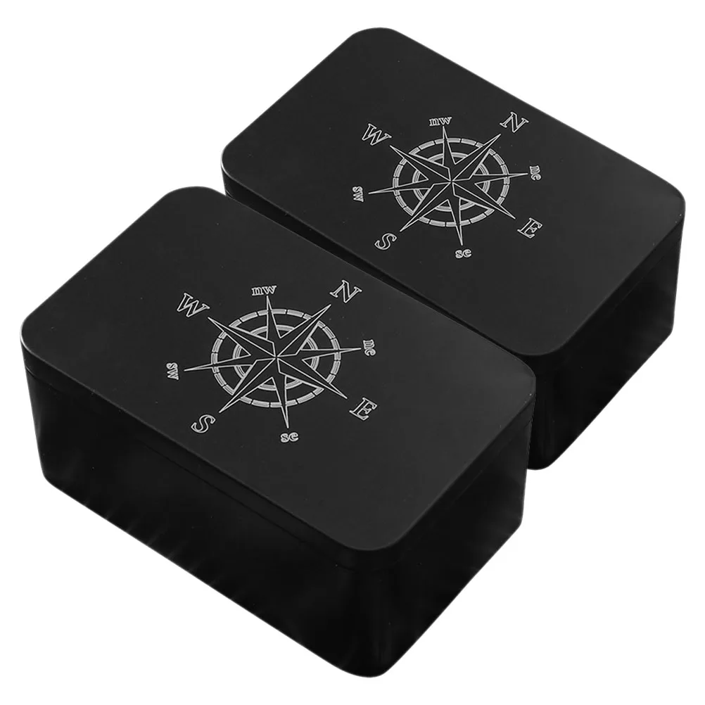

2Pcs Tarot Card Storage Box Iron Portable Holder for Playing Cards Trading Card Organizer Compact Case Multifunctional Deck