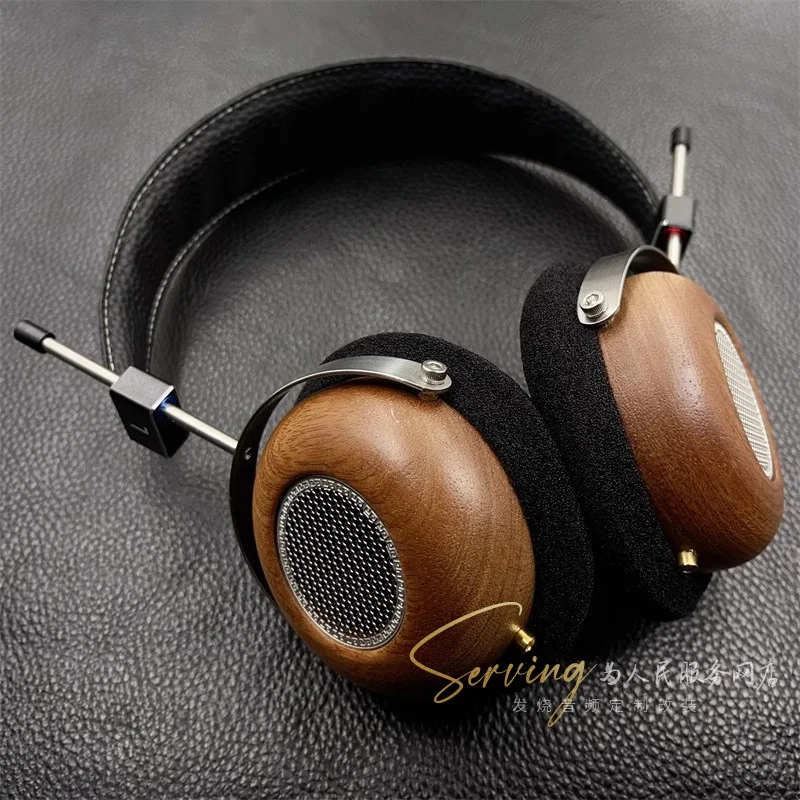 Fever-grade high-end 50mm titanium film unit log vocal head-mounted HiFi headphones open