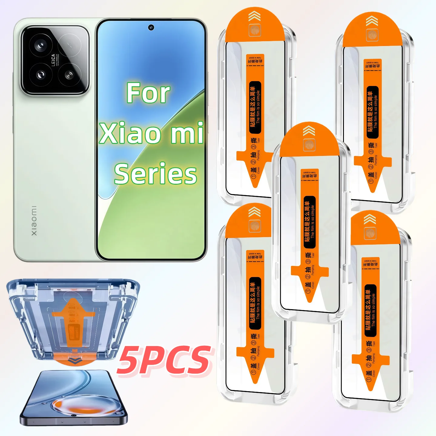 

5PCS High-Definition Tempered Glass Screen Protector for Xiao mi CC9/Mix3/9 Lite/9X/9T/10T Pro/11i/12T/13/14/15