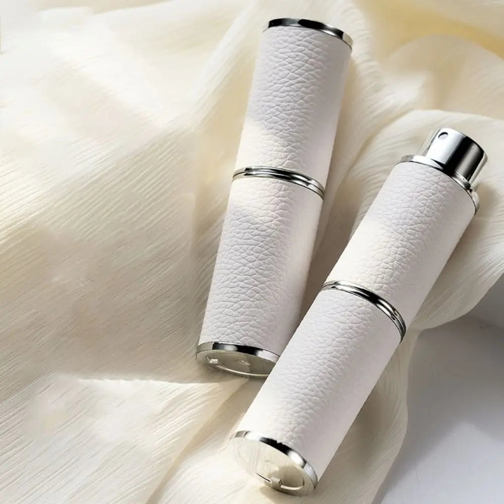 詰め替え可能なミニ香水瓶,高級革容器,ポータブル化粧品容器,スプレー噴霧器,空のトラベルボトル,8 ml