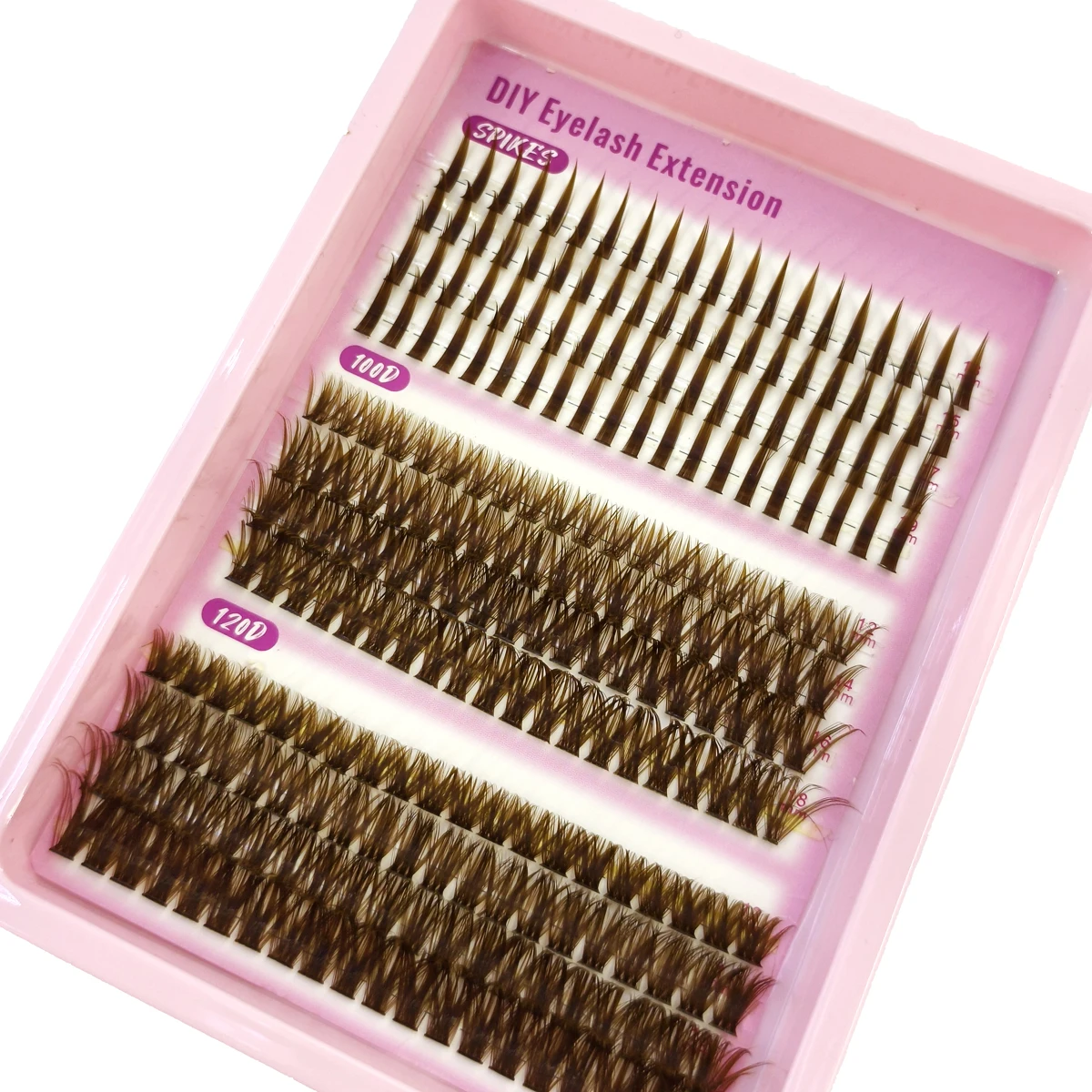 HBZGTLAD Spikes 80P100P Braune Wimpernbüschel 40P-120P Natürlich 240 Büschel Faux Cils Wimpernverlängerungen Wispy Lashes – Detail 6