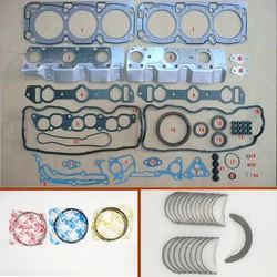 6G72 V33 complete Full Gasket Set kit crankshaft connecting rod bearing piston ring for Mitsubishi Montero/Sigma/Debonair 3.0L