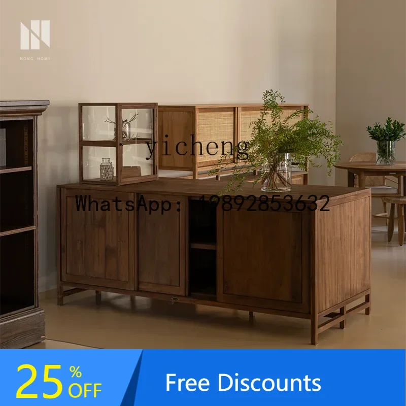 homestay solid wood porch cabinet retro wind partition storage household floor dining side cabinet storage