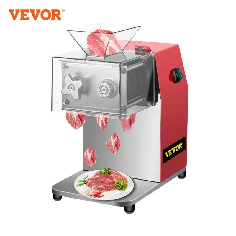 VEVOR 250kg/H Commercial Electric Meat Slicer Grinder Vegetable Cutter Shred Machine 850W Home Automatic Food Chopper Chipper