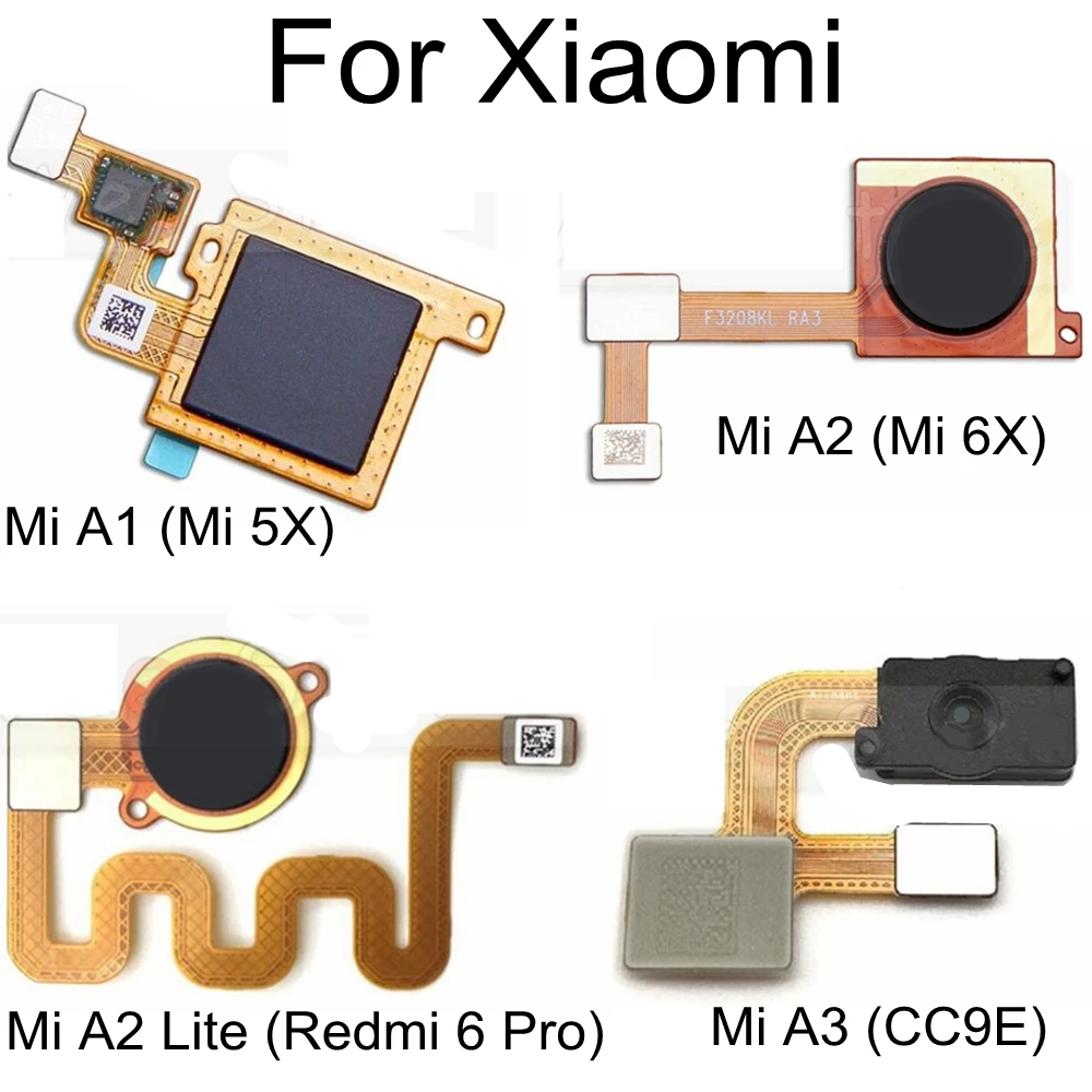 For Xiaomi Mi A1 5X A2 6X A3 CC9E A2 Lite 6 Pro Button Back Touch ID Scanner Fingerprint Sensor Flex Cable