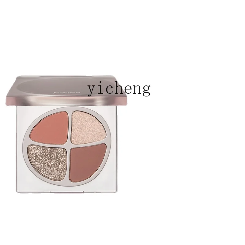

ZC Four Color Eyeshadow Palette Shimmer Matte Earth Color Is Very Smudging