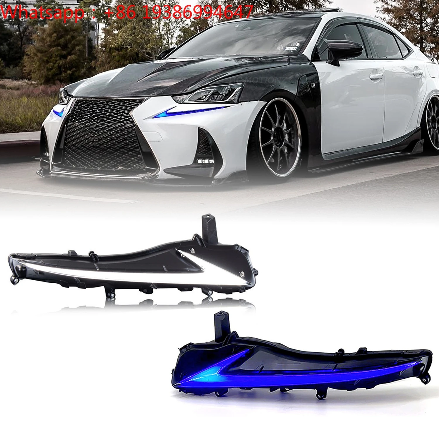 For HCMOTIONZ Factory High Quality Assembly Accessories 2017-2020 Dynamic Turn Signal Day Running Lights DRL for Lexus IS250