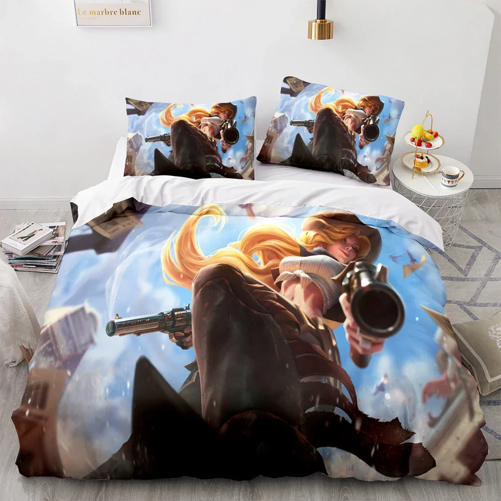 3D Print League of Heroes Bedding Set Single Twin Full Queen King Size Game Anime Bed Set Aldult Kid Bedroom Duvet cover Sets