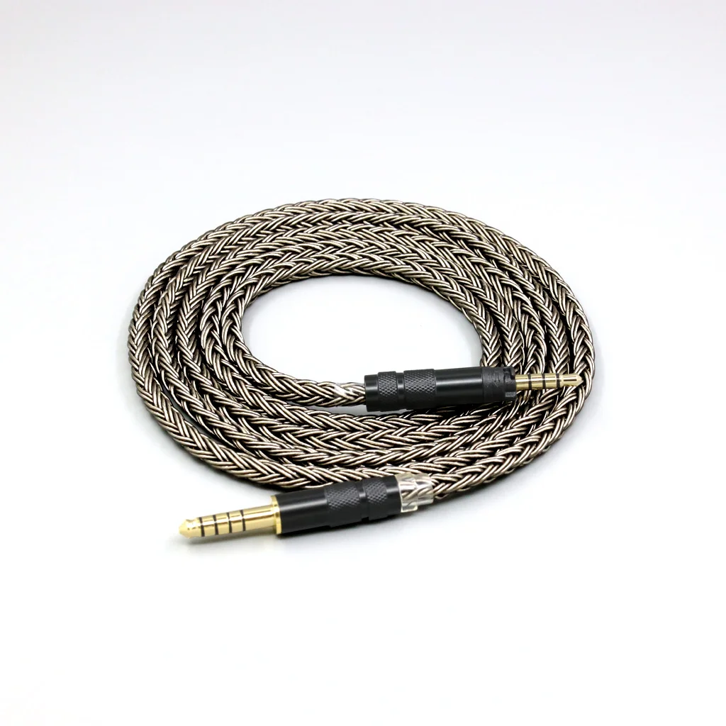 ชุบเงิน 16 Core สีเทาสายหูฟังสําหรับ NTH-100 Rode NTH-100m หูฟังชนิดใส่ในหู LN008835