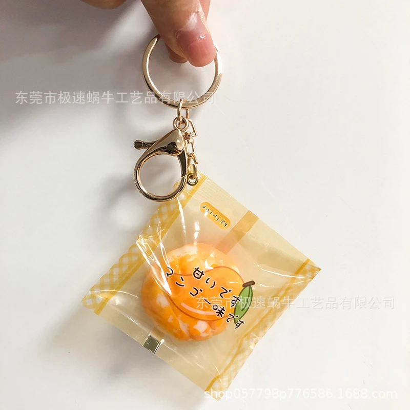 Simulated Pineapple Bun Inflatable Keychain Candy pineapple bread buns