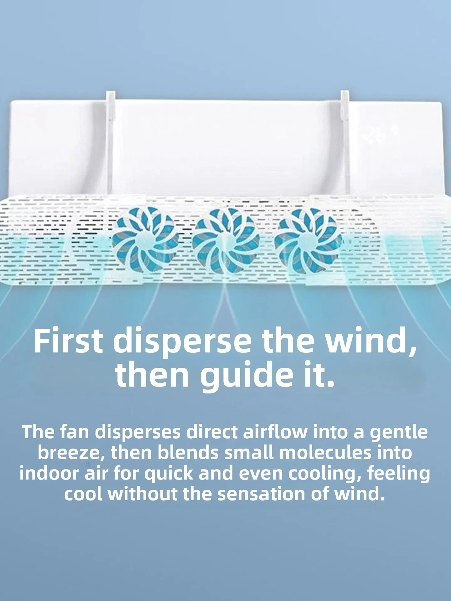 New Air Conditioner Wind Directional Board with Fan Built-In No Installation Required Dustproof Plastic Windshield for Home