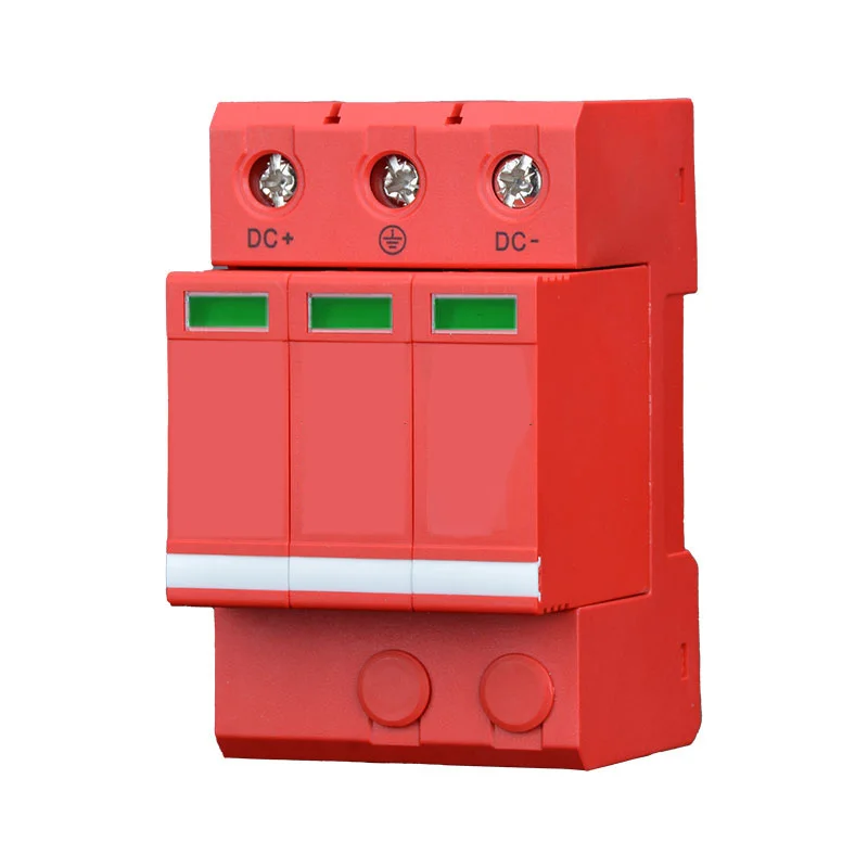 Power Surge Protector Surge Protective Device SPD Arrester House 2/4Pole With Voltage Protection DC 500v 800v 1000v 40/60KA Fuse