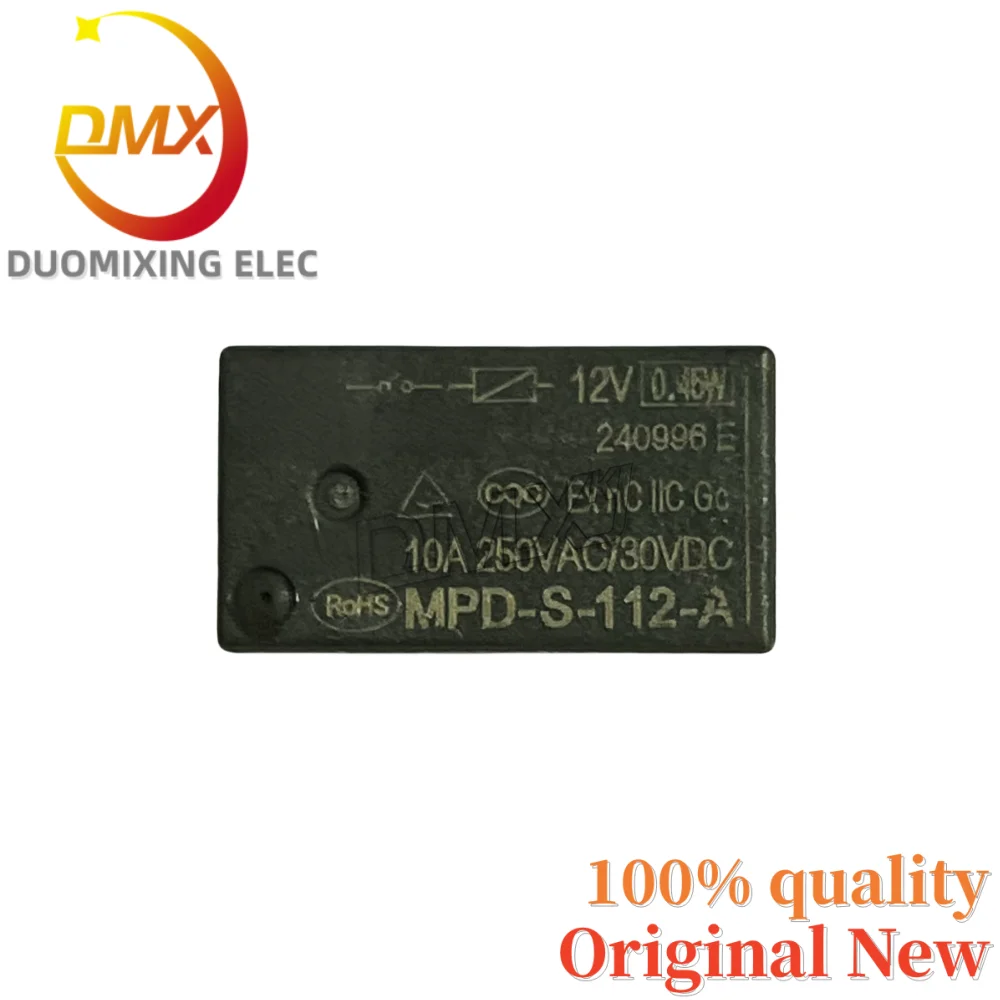 10PCS/LOT 100% New MPD-S-112-A Relay 12V 10A 4-Pin 1NO