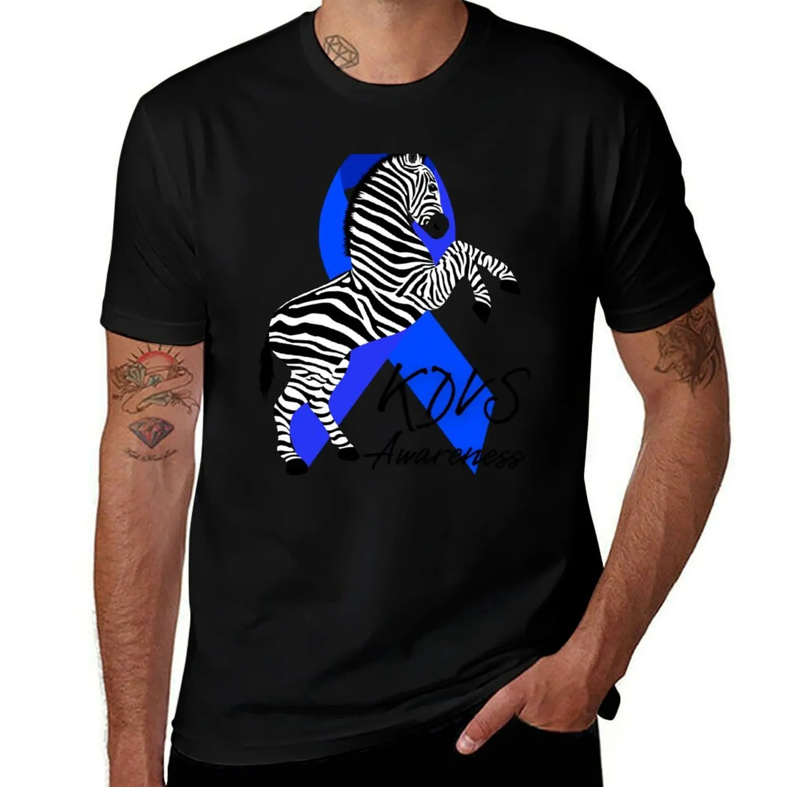 Koolen-de Vries Syndrome Awareness Ribbon T-Shirt Casual Basic Short Sleeve T-Shirt