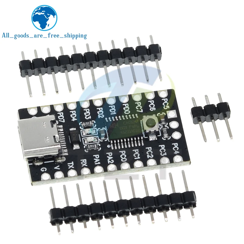 TZT 1/3 قطعة CH32V003 مجلس التنمية الحد الأدنى نظام الأساسية مجلس RISC-V مفتوح المصدر TYPE-C منفذ USB CH32V003F4P6