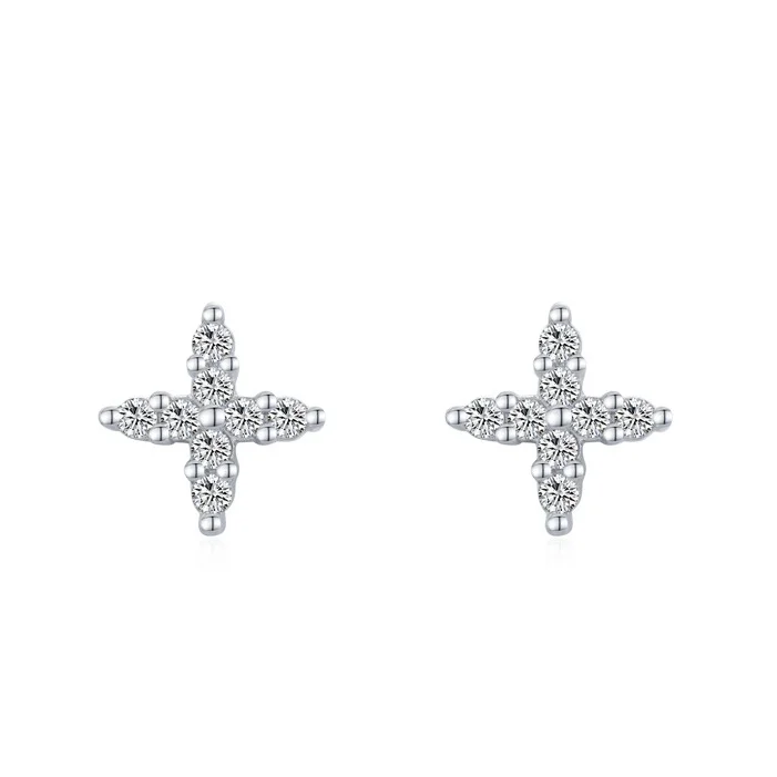 

Серебряные женские серьги S925, простой дизайн, модные корейские популярные серьги-гвоздики с цирконом INS