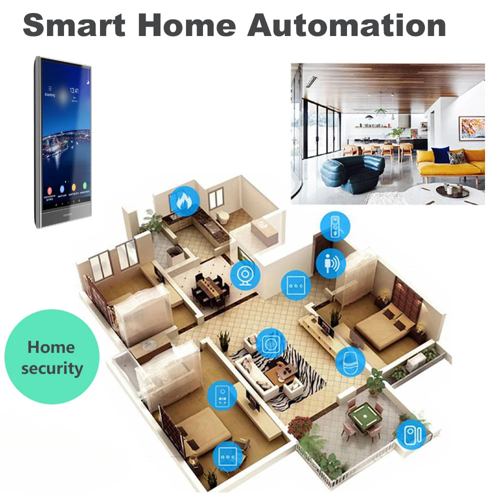 Zigbee-Intercomunicador de vídeo IP com tela IPS colorida, sistema de entrada IP, POE, 8 pol