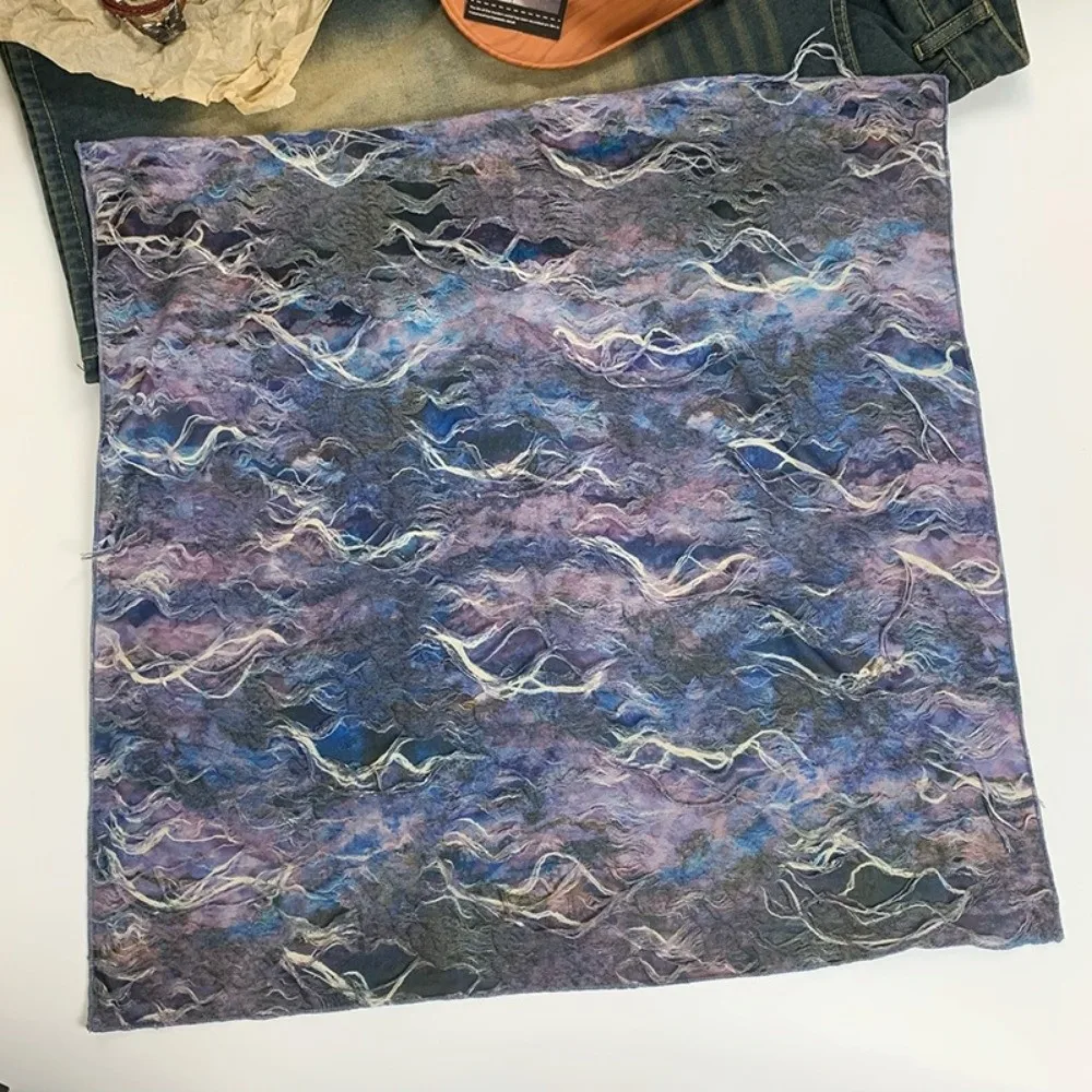 Y2K 웨이스트랜드 스타일 헤어 스카프 힙합 소프트 랩 타이다이 헤어밴드 펑크 빈티지 디스트레스드 립드 튜브탑 스파이시 걸스