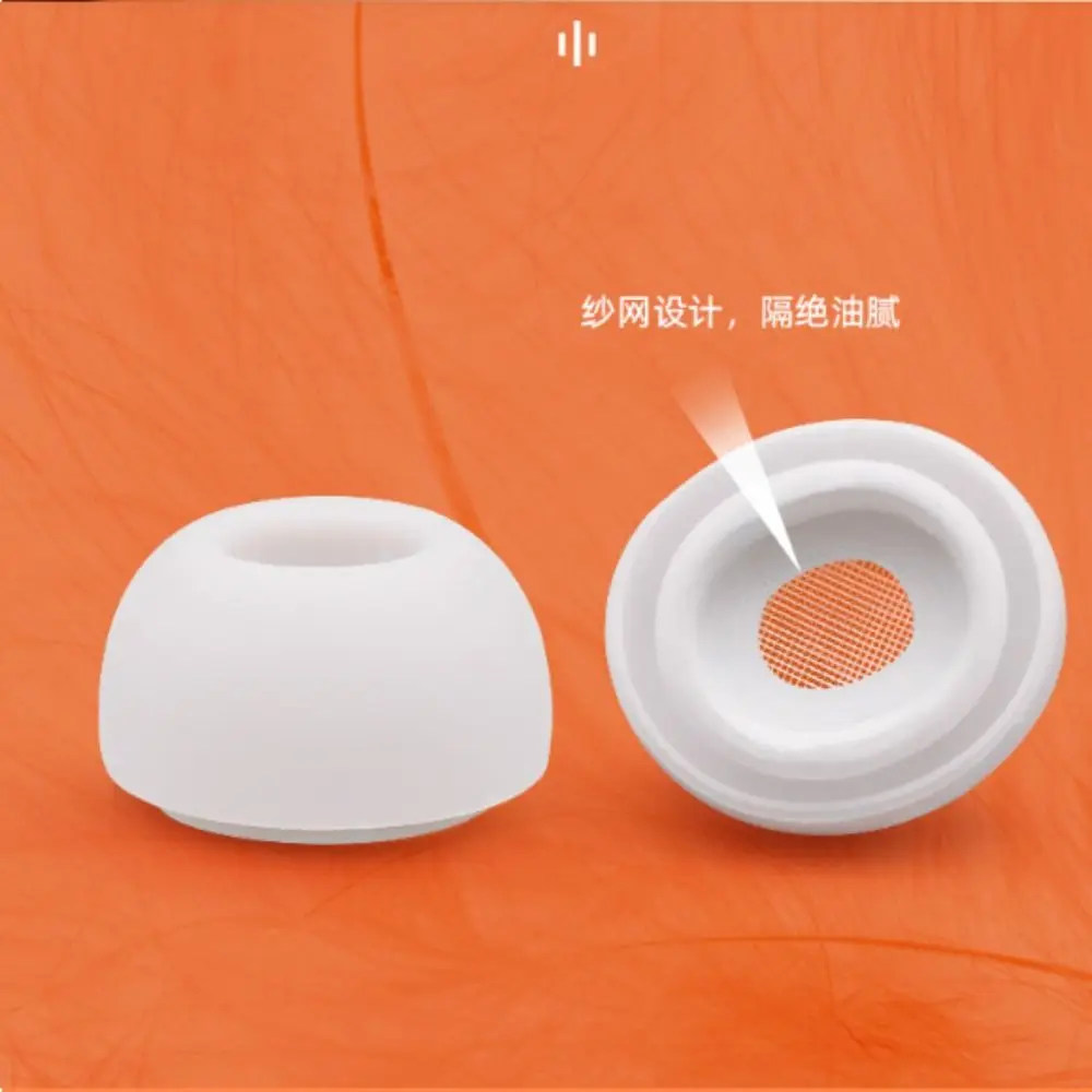 

1pair Earphone Case Earmuffs Earplug Cover Silicone Soft Ear Tips White XS/S/M/L Headphone Eartips For Airpods Pro 1/2